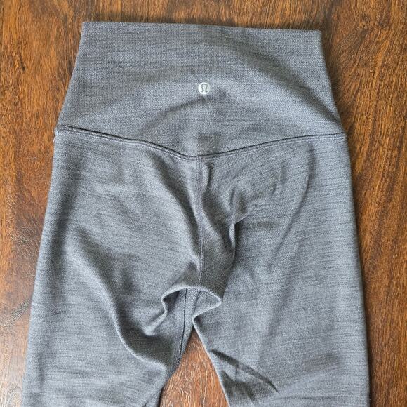 Lululemon Align Pant II 25" Mini Heathered Herringbone Heathered Black White - Picture 9 of 10